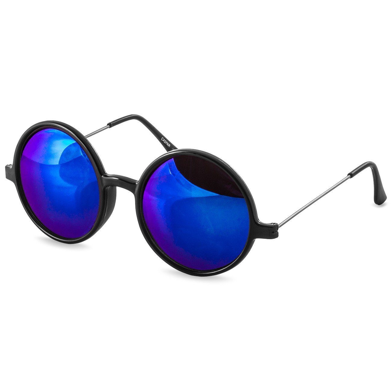 Sonnenbrille SG021 Unisex Retro XL Nickelbrille mit runden Gläsern bunt verspiegelt