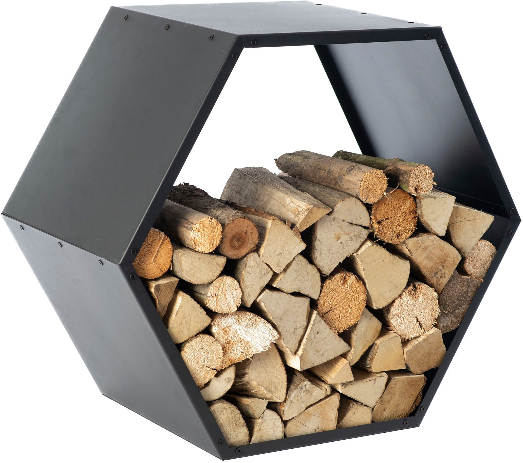 WESTMANN Kaminholzregal Biene, BxTxH:88x44,5x76,5 cm, schwarz, BxTxH: 88x44,5x76,5cm