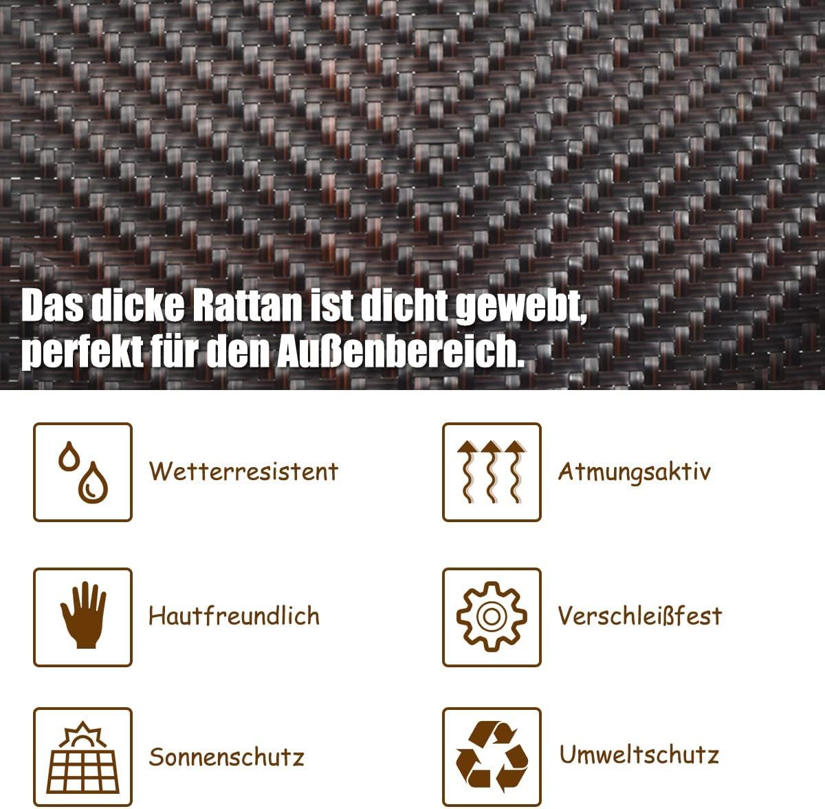KOMFOTTEU Rattanstuhl Freizeitstuhl (2 St), Klappsessel günstig online kaufen