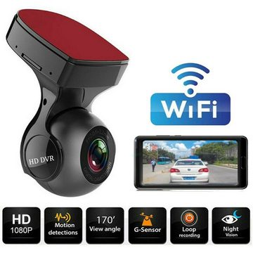 Hikity Auto HD Kamera Dashcam WLAN/USB 1080P G-Sensor Video DVR Recorder Cam Dashcam (HD 1080P Auto-DVR, 170° WiFi Dash Cam Rekorder)