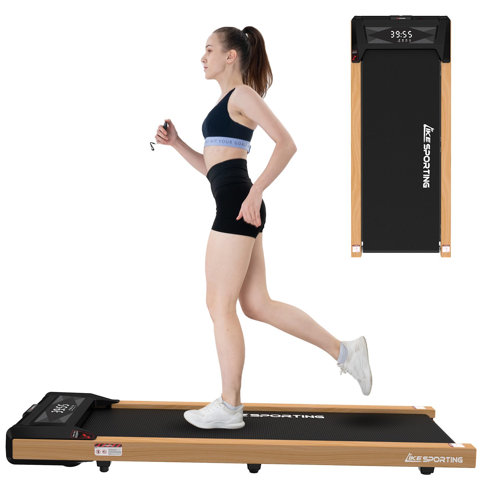 CITYSPORTS Laufband Likesporting 550W Treadmill mit Bluetooth für Zuhause und im Büro (Mit Schmiermittel, Toolkit), 1-6km/h Walking/jogging Pad mit LED-Anzeige und Fernbedienung