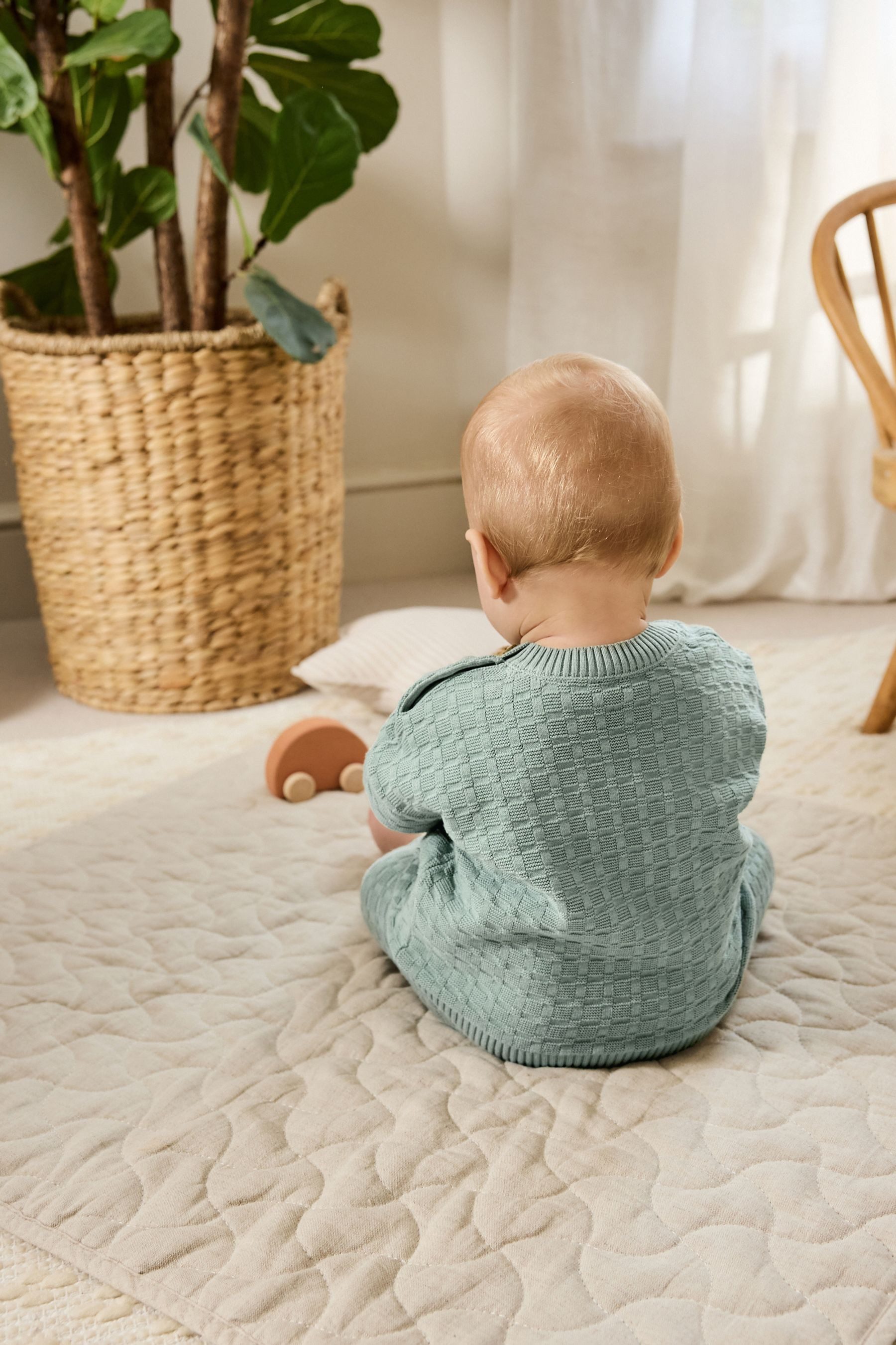 Next Strickpullover Baby Pullover und Leggings aus Strukturstrick (2-tlg)