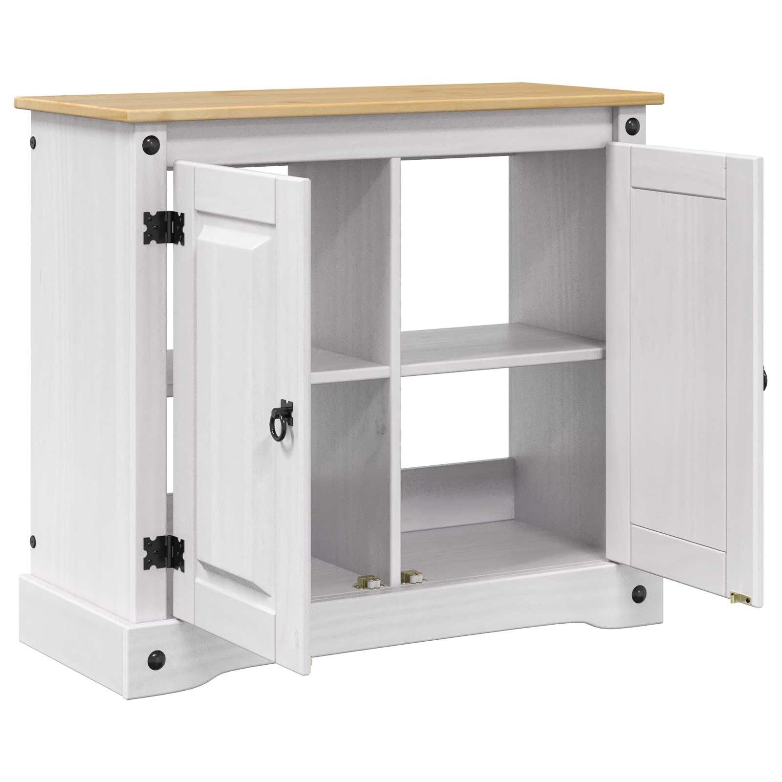 vidaXL Aquariumunterschrank Aquariumständer CORONA Weiß und Braun 81,5 x 37 x 73 cm 250 kg (1-St)