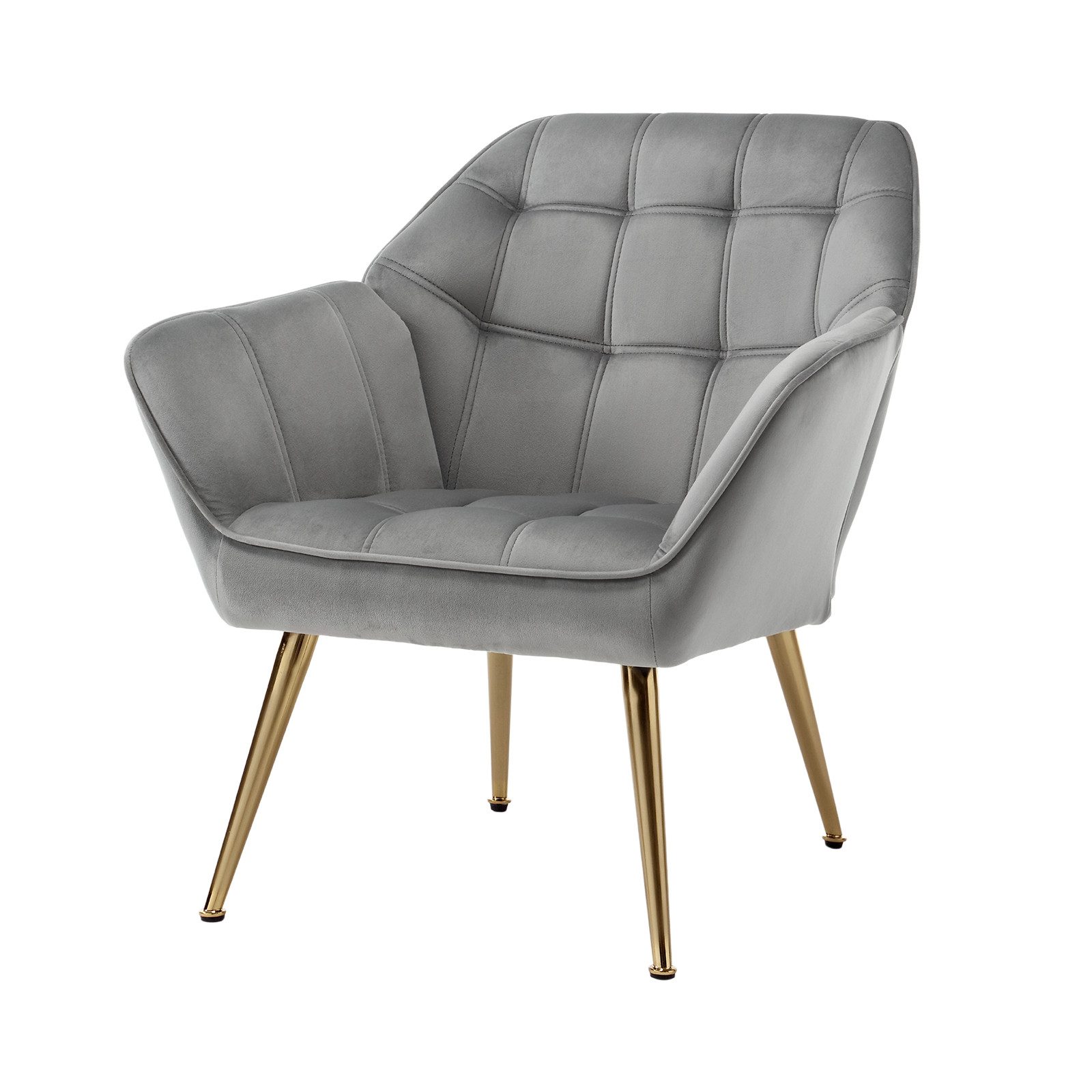 WAHSON OFFICE CHAIRS Ohrensessel mit Massivholz-/Metallbeinen Moderner Sessel aus Leinen/Samt