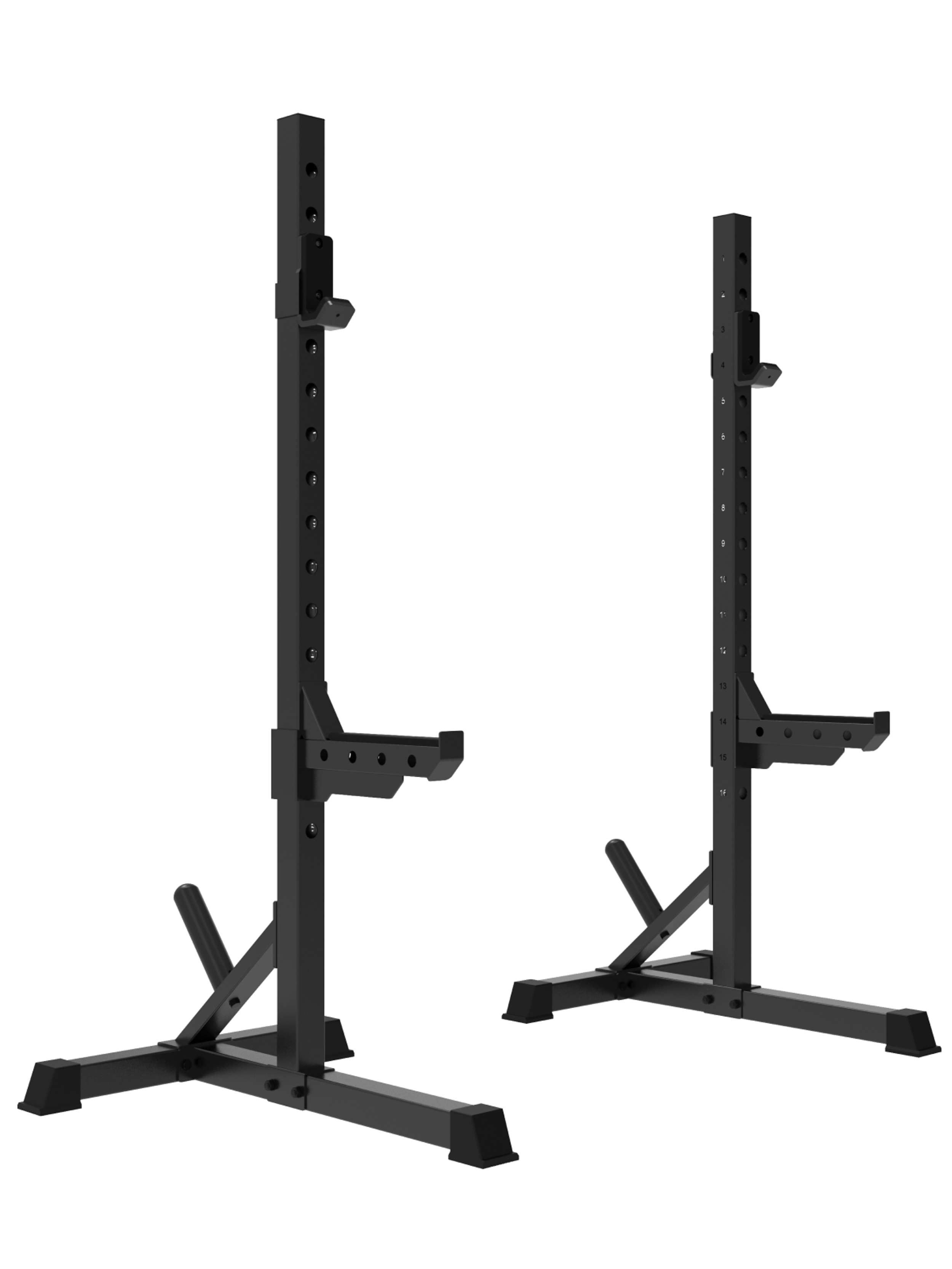 Tunturi Kraftstation Hantelablagen – Squat-Ständer – 200 kg belastbar – Höhenverstellbar