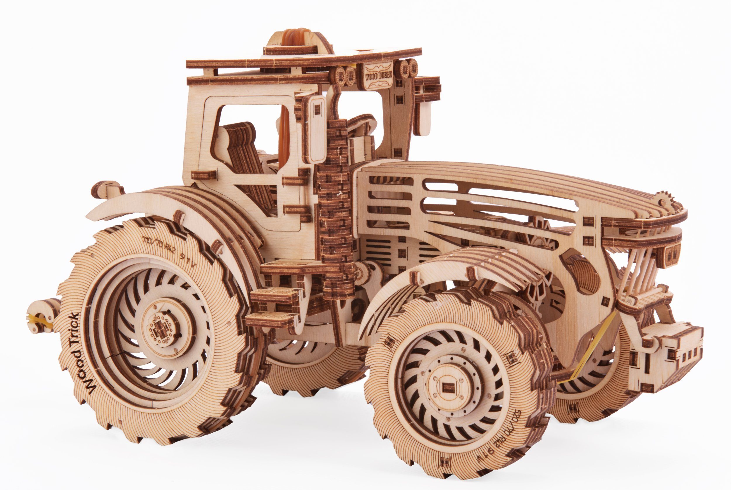 WoodTrick Selva Technik 3D-Puzzle WOOD TRICK Traktor, 401 Bauteile, Puzzleteile