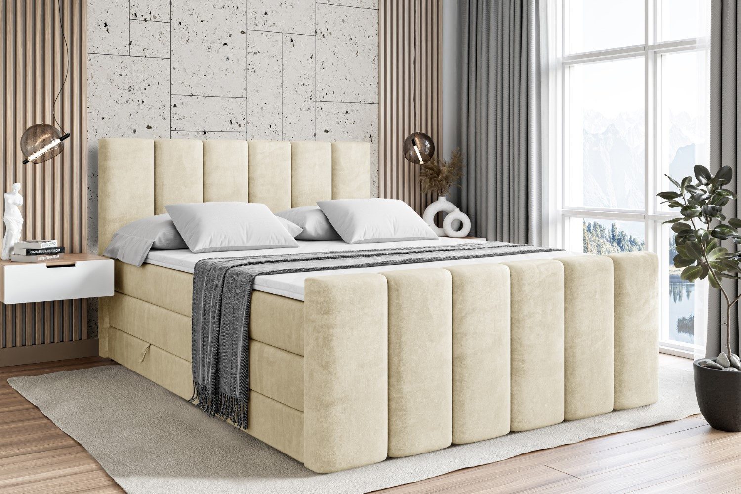 ALTDECOR Boxspringbett BOXI1-Z KING (Multipocket-Matratze H4, günstig online kaufen
