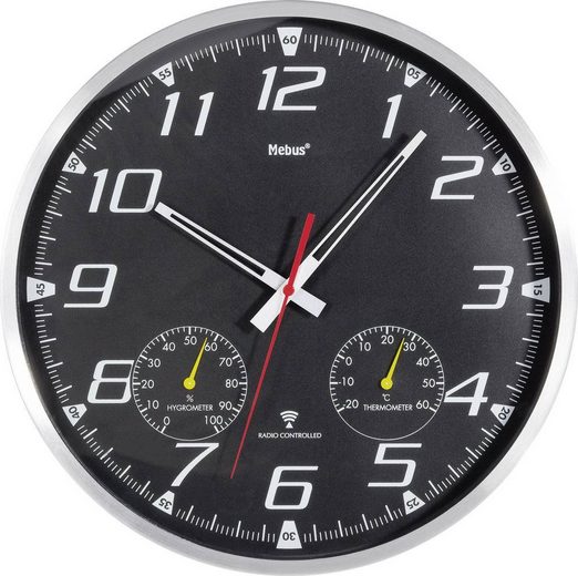 Mebus Wanduhr »Mebus 52660 Wanduhr Aluminium« | OTTO