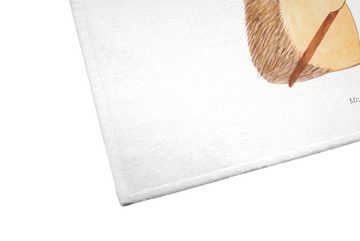 Mr. & Mrs. Panda Handtuch Igel Grillen - Weiß - Geschenk, lustige Sprüche, Tiere, arbeitslos, F, (1-St), Strahlende Farben