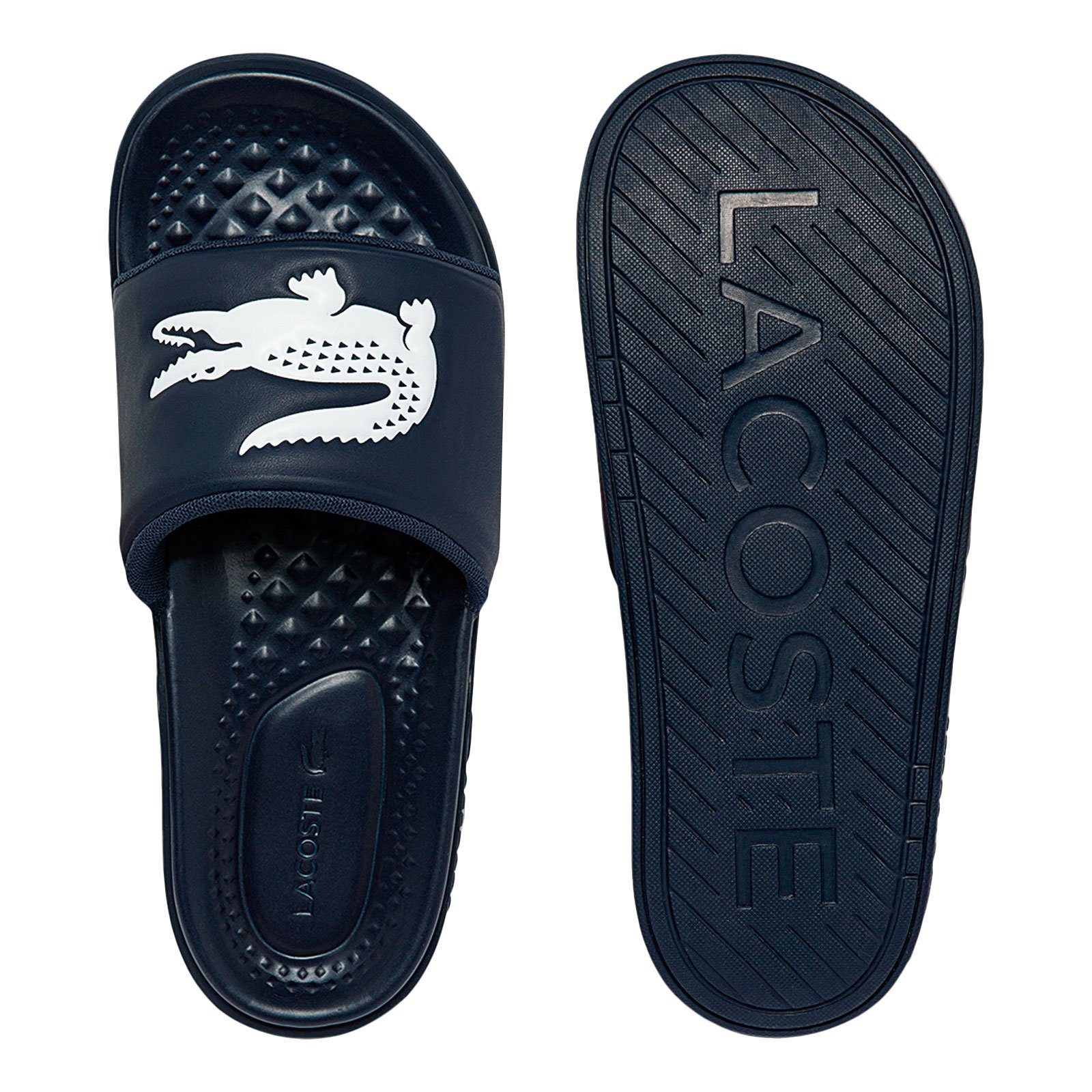 Croco Krokodil Badepantolette mit Lacoste Dualiste farblich abgesetztem