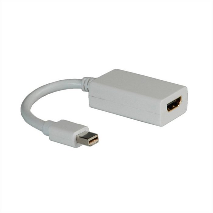 ROLINE Mini DisplayPort-HDMI Adapter v1.2 Mini DP ST - HDMI BU Audio- & Video-Adapter Mini DisplayPort Männlich (Stecker) zu HDMI Typ A Weiblich (Buchse) 10.0 cm Aktiv