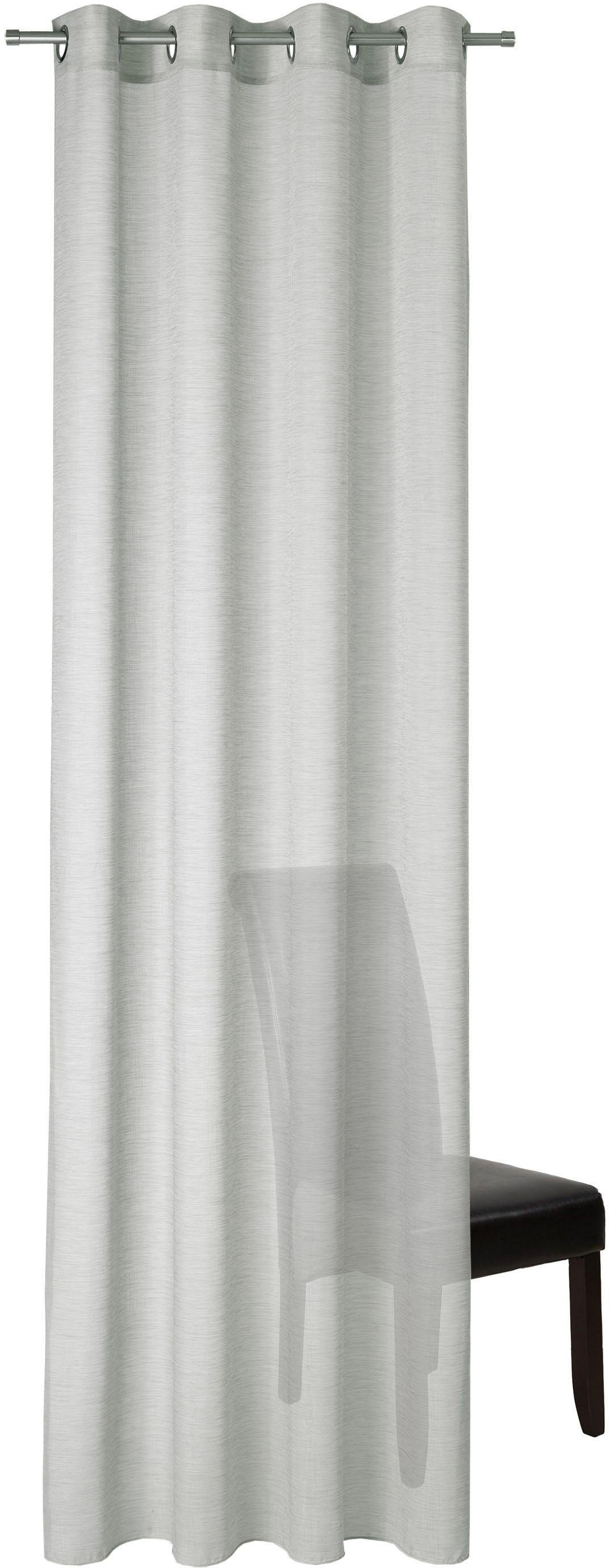 Vorhang Allure, Neutex for you!, Ösen (1 St), halbtransparent, Jacquard, HxB: 245x140, Ösenschal mit Metallösen hellgrau