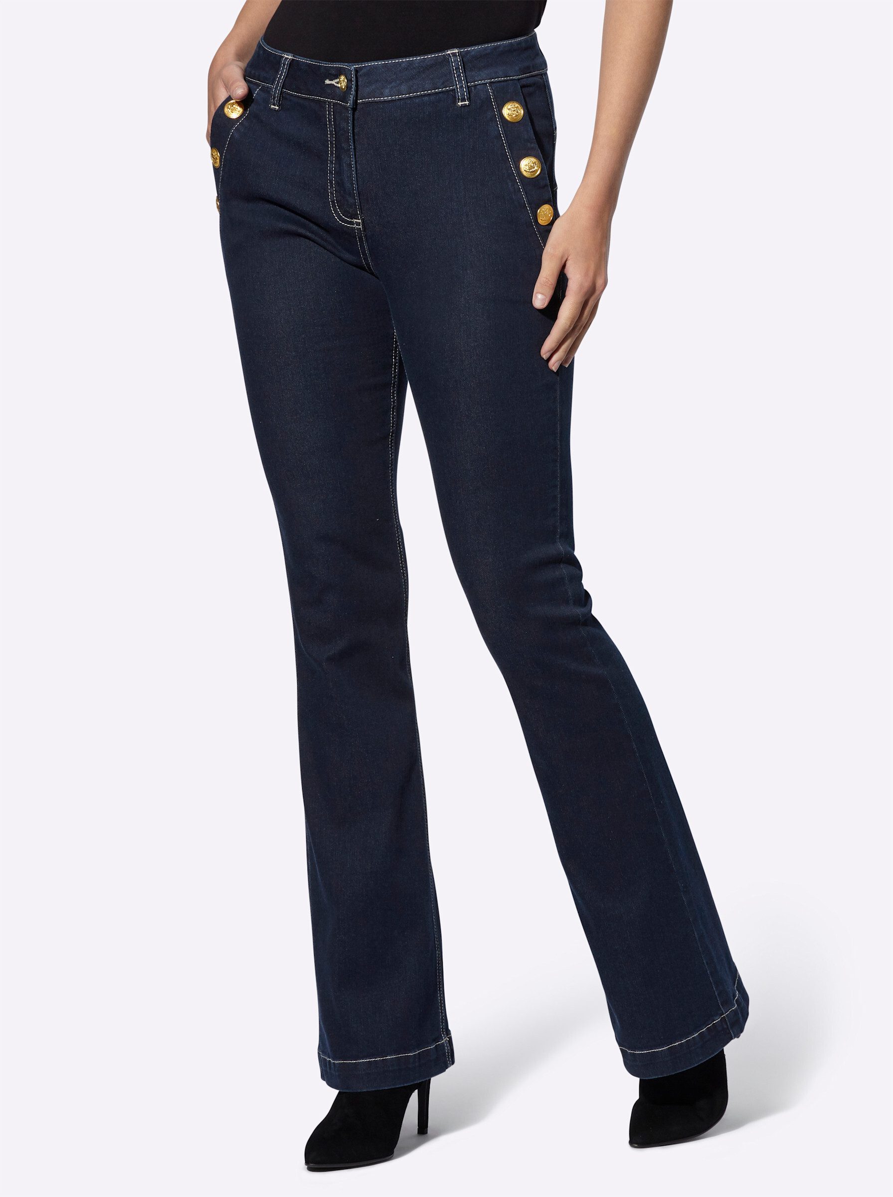 heine Bequeme Jeans Bootcut-Jeans günstig online kaufen