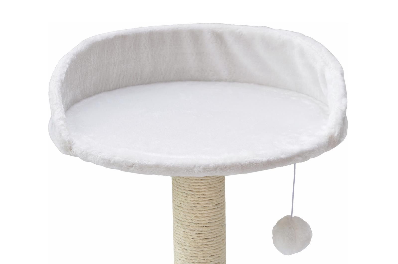 nanook Ersatz-Kratzbaumstamm Sitzplatz Liegemulde Topseat für Niklas Ø 46 cm weiß Plüsch