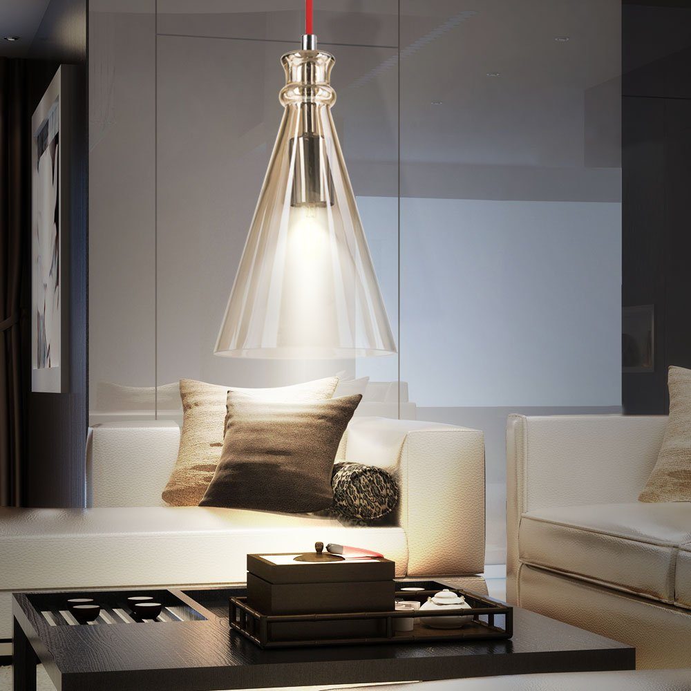 Pendel Leuchtmittel Arbeitszimmer nicht Leuchte Decken Hänge inklusive, Strahler Light Chrom SPOT Lampe Pendelleuchte, Glas