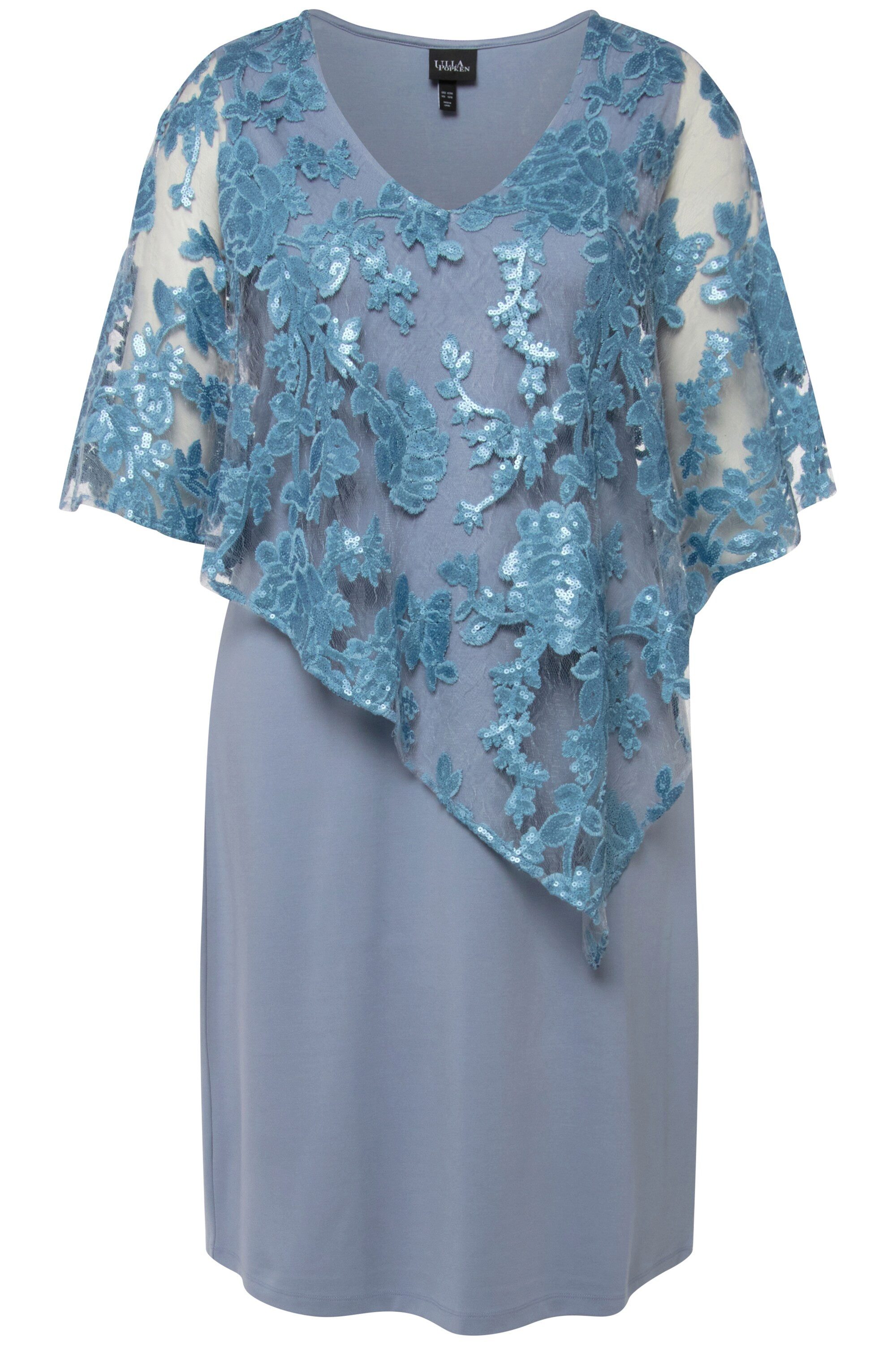 Ulla Popken Abendkleid Kleid Überwurf Pailletten günstig online kaufen