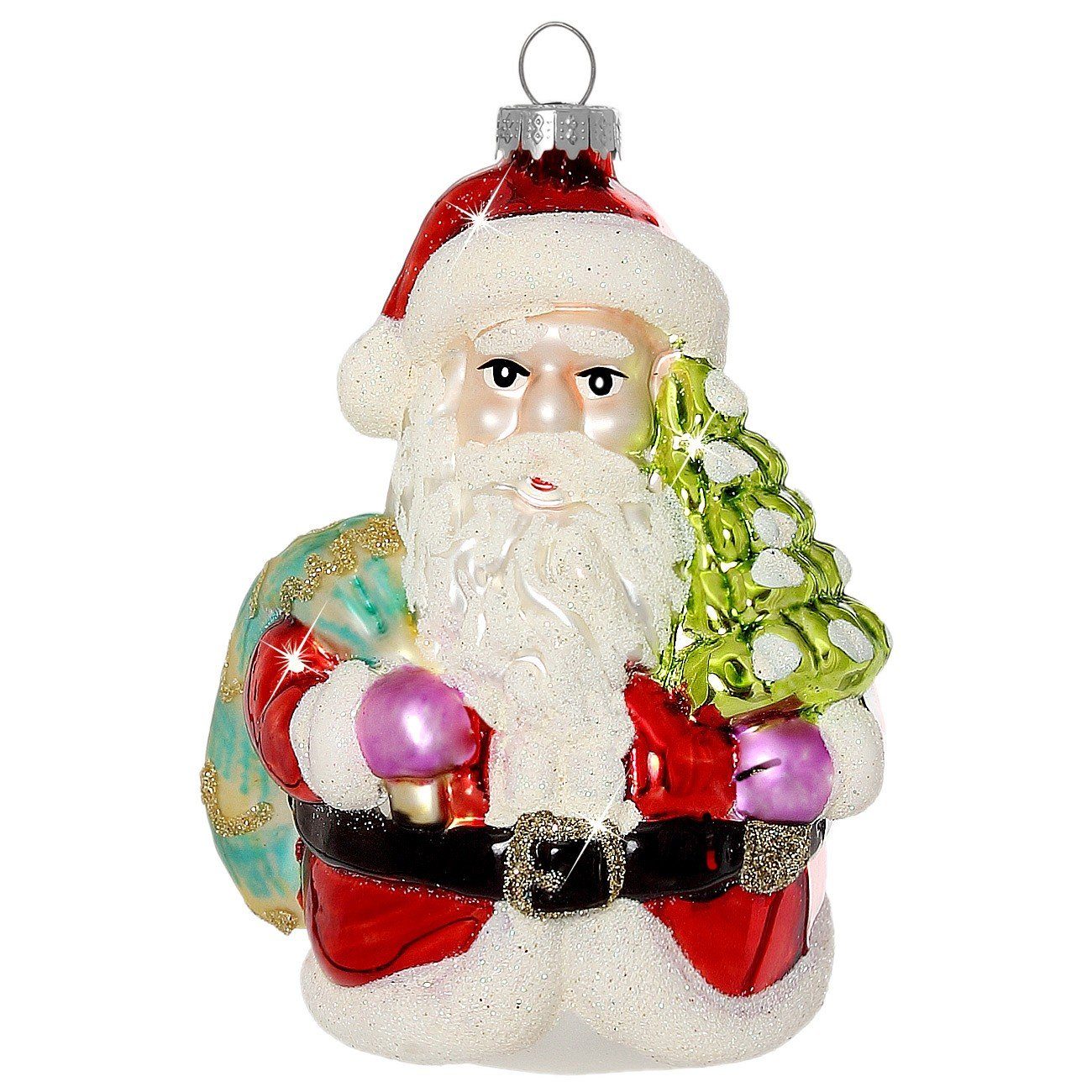 SIKORA BS498 Bunter Riesen Lolli Schleife Glas Figur Weihnachtsbaum Anhänger  Haus & Garten Christbaum- & Feiertagsschmuck