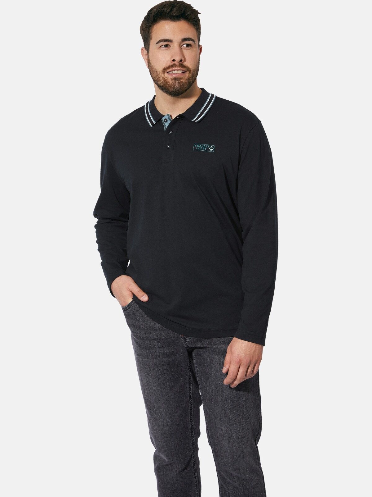 Charles Colby Langarm-Poloshirt EARL GILIELL in günstig online kaufen