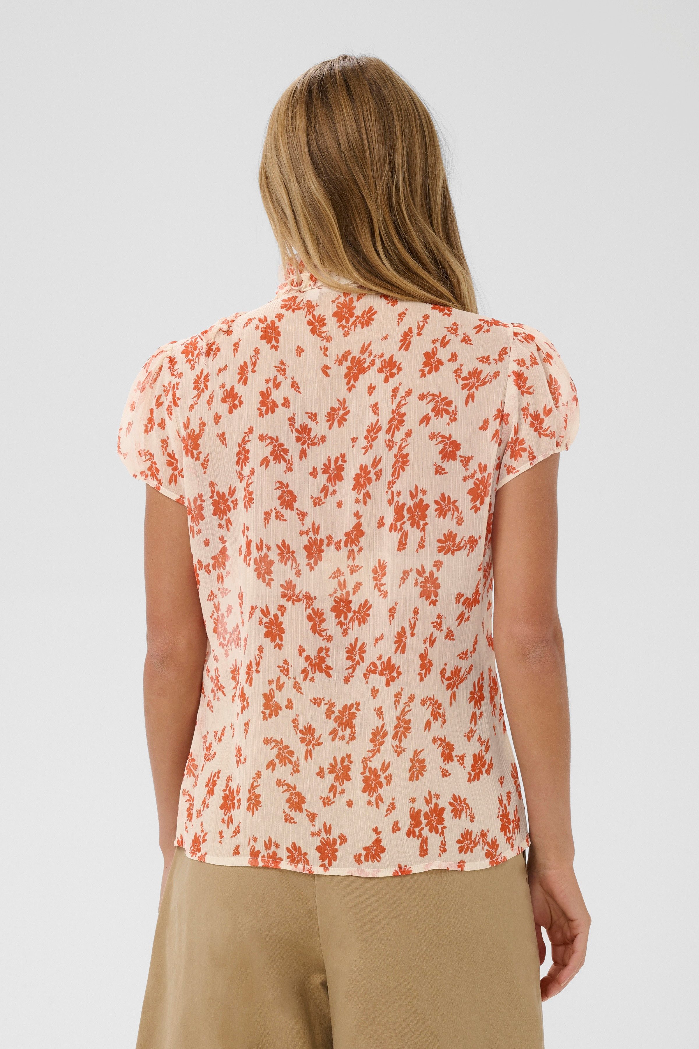 Saint Tropez Rüschenbluse LiljaSZ Crinkle SS Shirt Kunstfaser, Regular fit günstig online kaufen