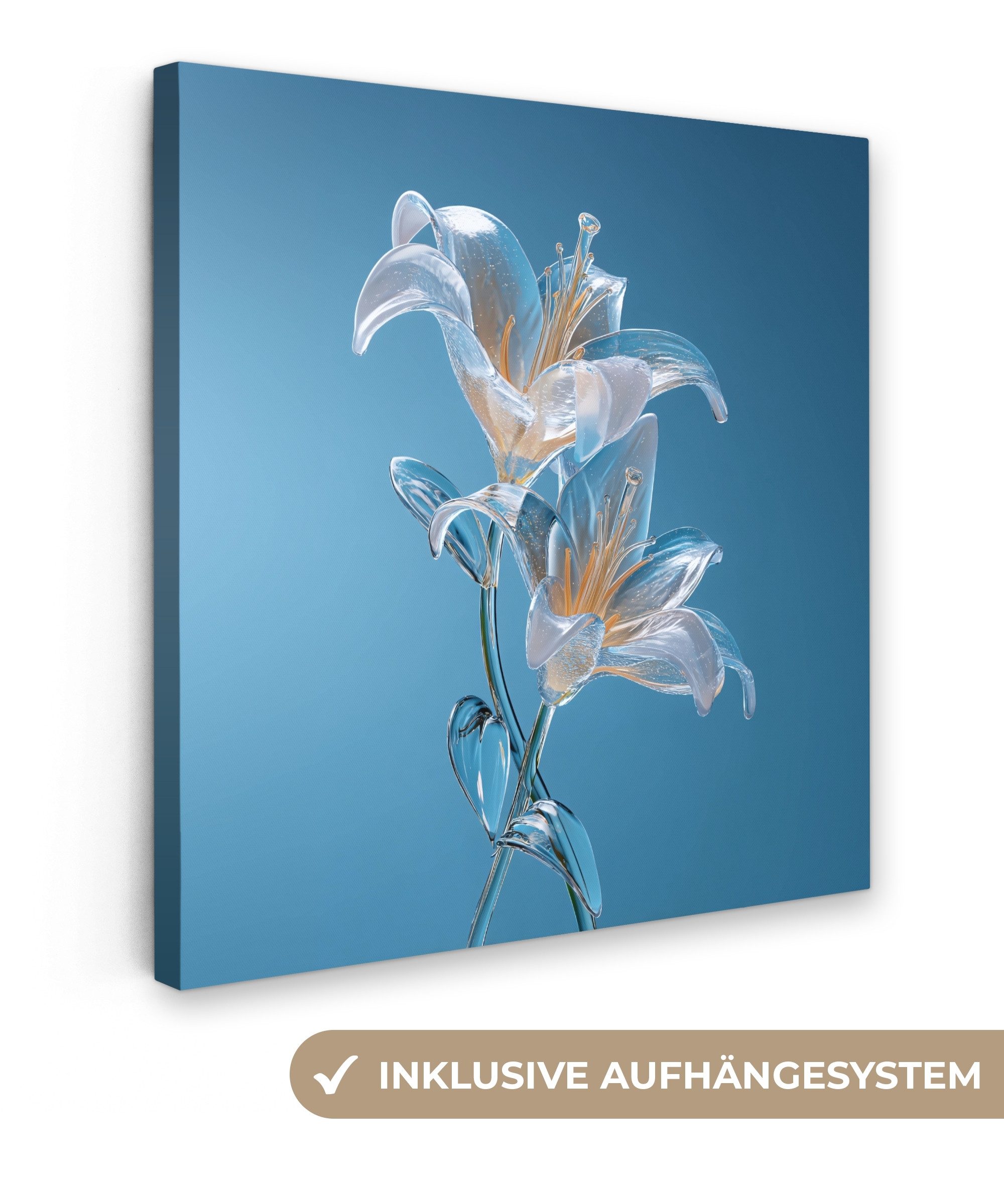 OneMillionCanvasses® Leinwandbild Lilien - Blau - günstig online kaufen