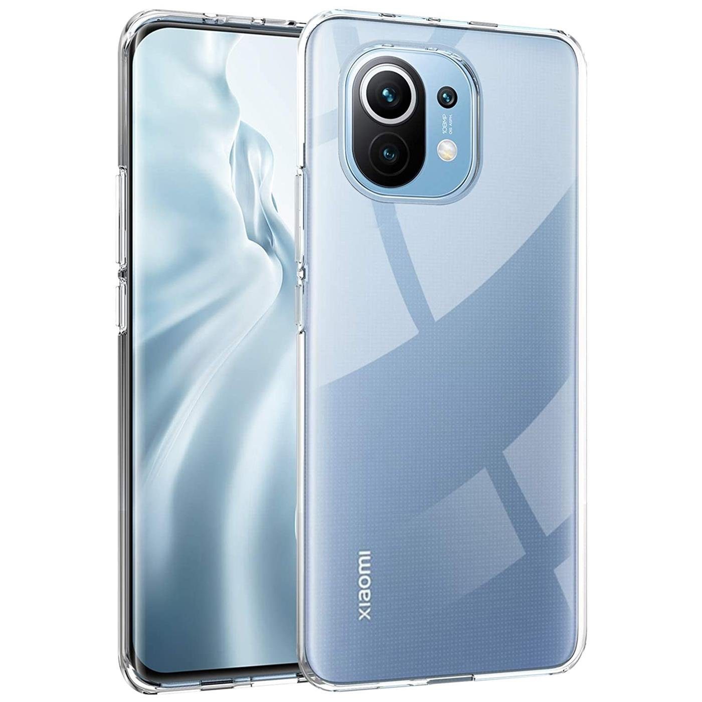 CoolGadget Handyhülle Transparent Ultra Slim Case für Xiaomi Mi 11 6,81 Zoll, Silikon Hülle Dünne Schutzhülle für Xiaomi Mi 11 5G Hülle
