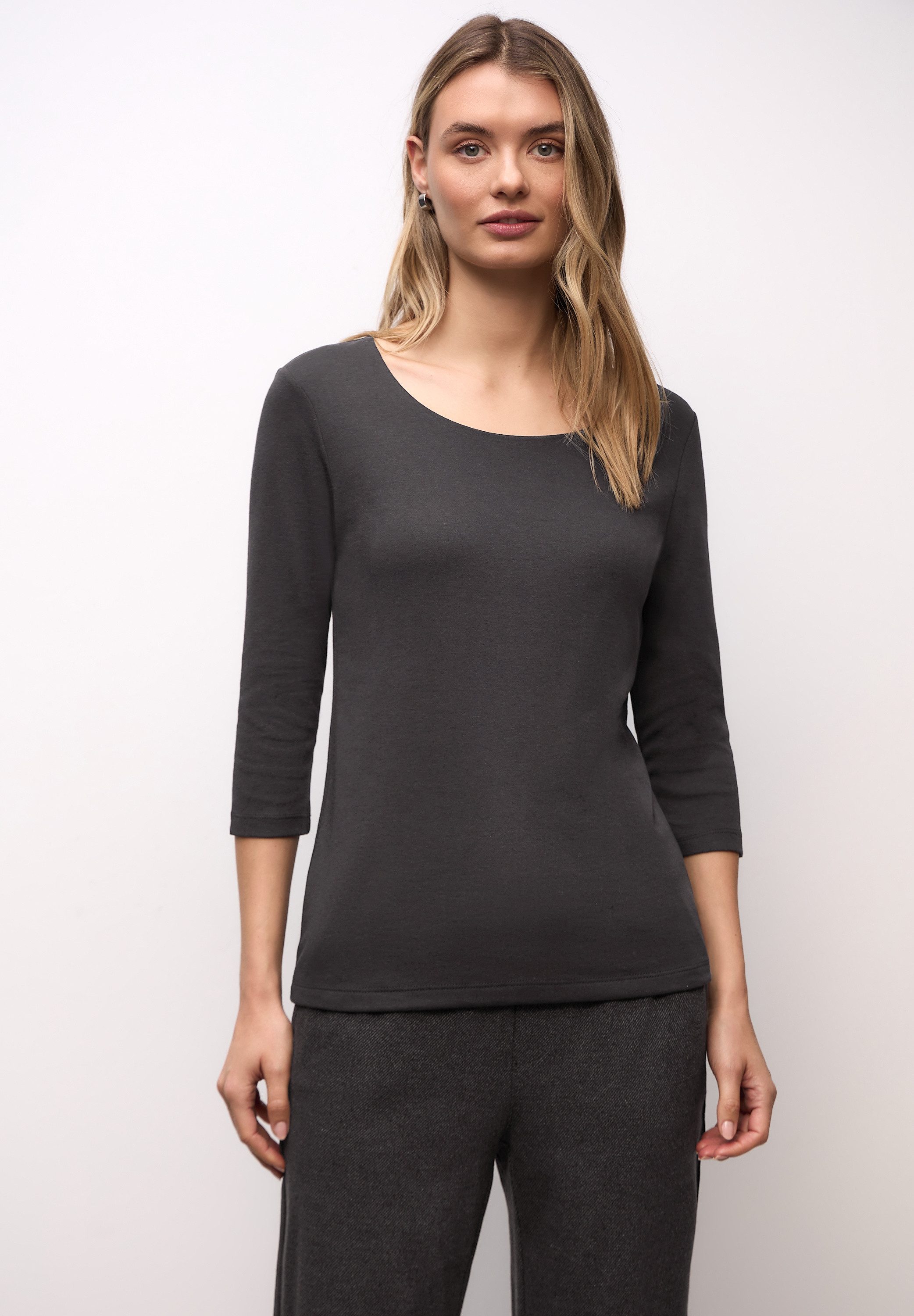 STREET ONE 3/4-Arm-Shirt mit Rundhalsausschnitt günstig online kaufen