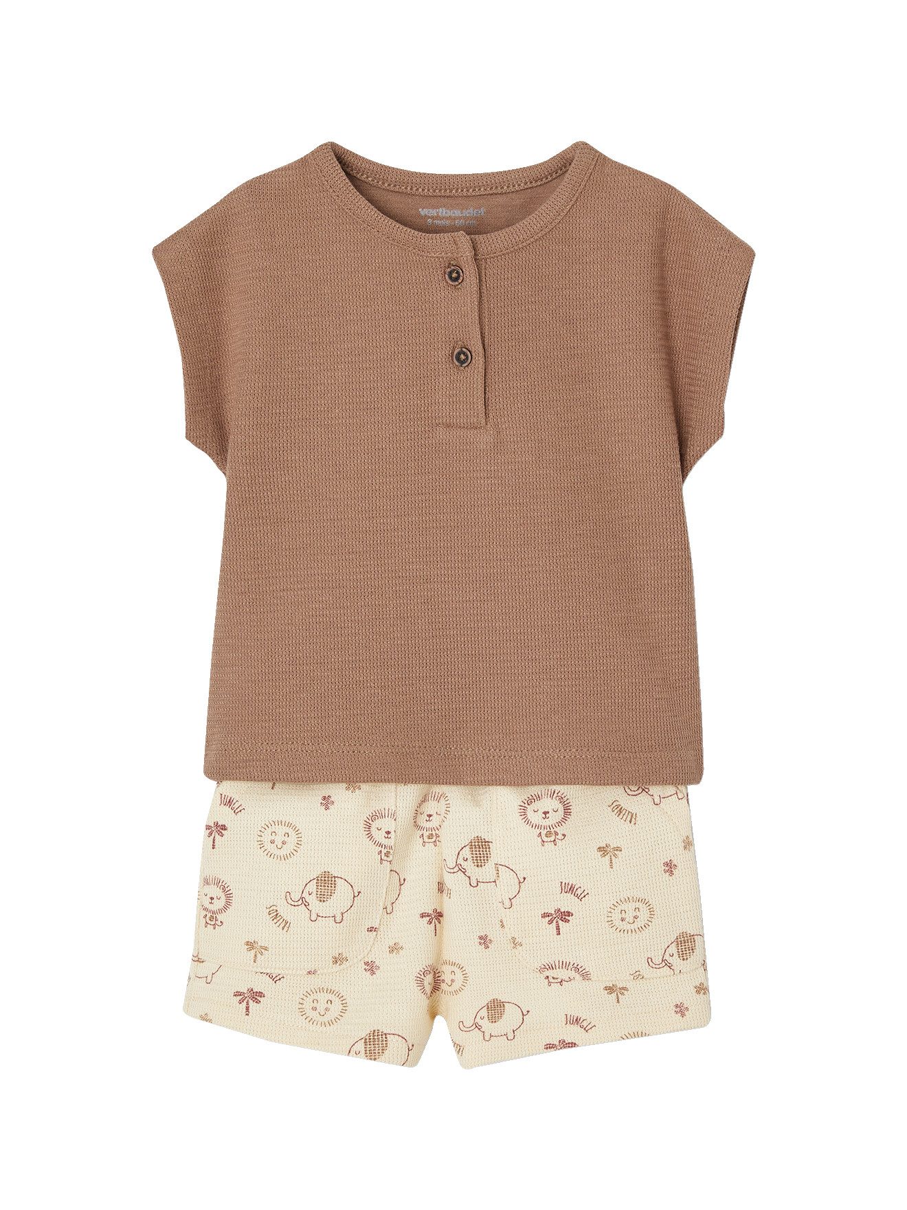 Shorts Baby-Set: Henley-Shirt & Shorts