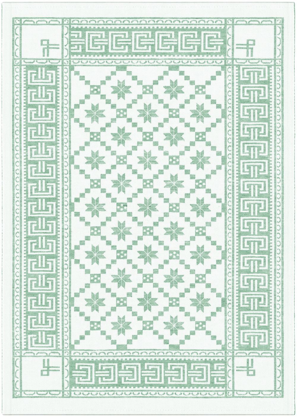 EKELUND MASTER WEAVERS 1692 Geschirrtuch Küchenhandtuch Åttebladrose 040 50x70 cm, (1-tlg., 1 x Geschirrtuch), gewebt
