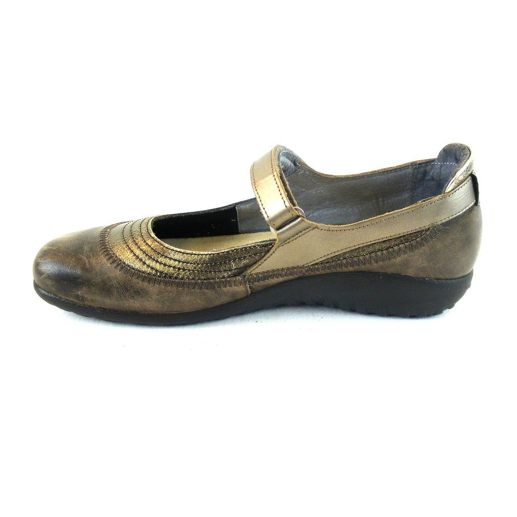 grau Damen metallic Wechselfußbett NAOT Kirei Naot 17441 Echt-Leder Ballerina Schuhe