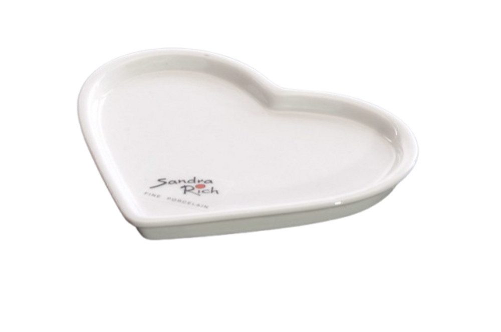 Sandra Rich Kerzentablett Porzellanschale Heart rund von Sandra Rich