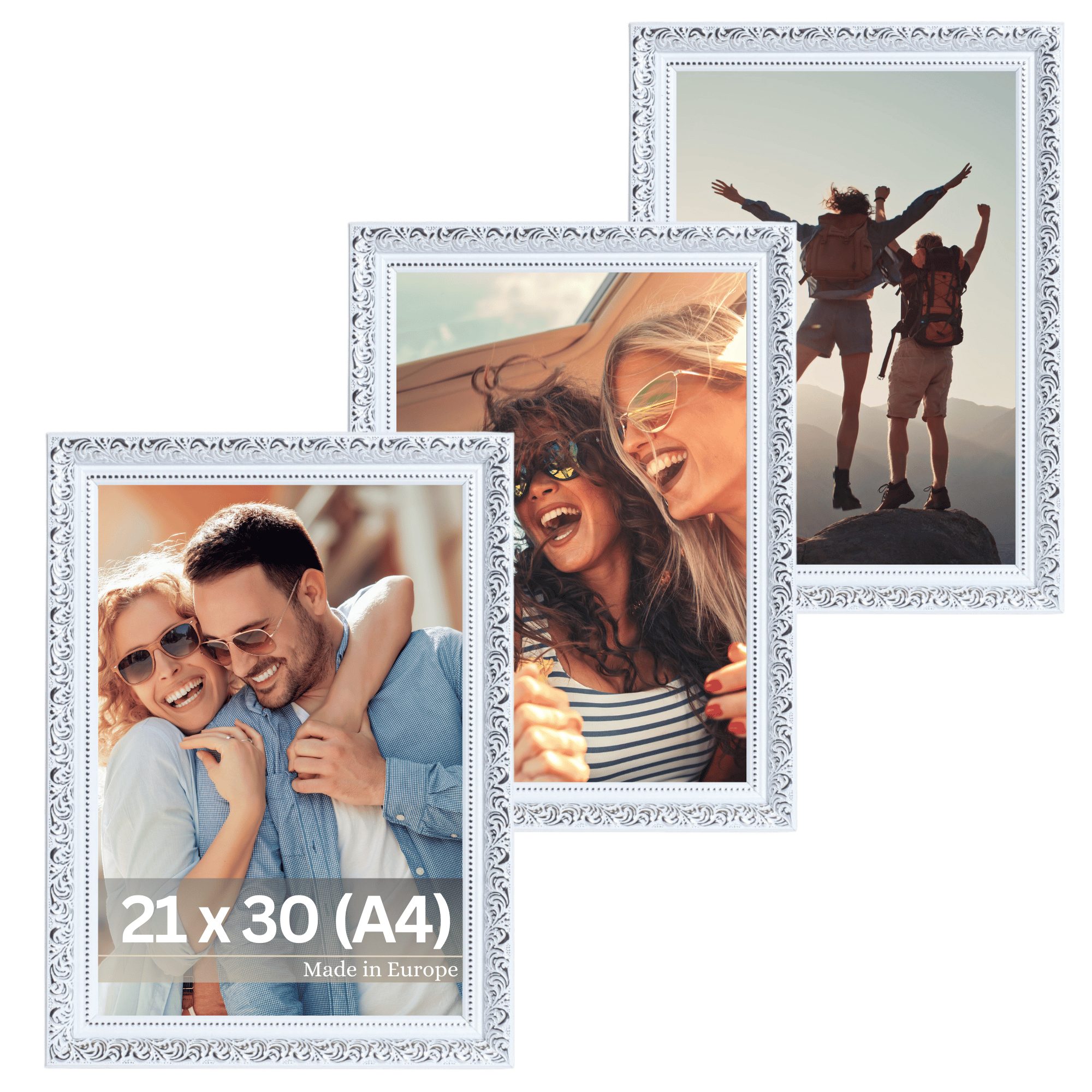 Victor (Zenith) Bilderrahmen Rubens, Bilderrahmen Set Weiß Silber 20x30 cm günstig online kaufen