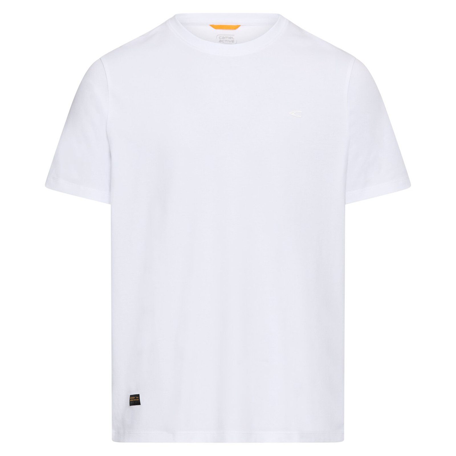 camel active Rundhalsshirt Camel Active Übergrößen Stretch-T-Shirt weiß
