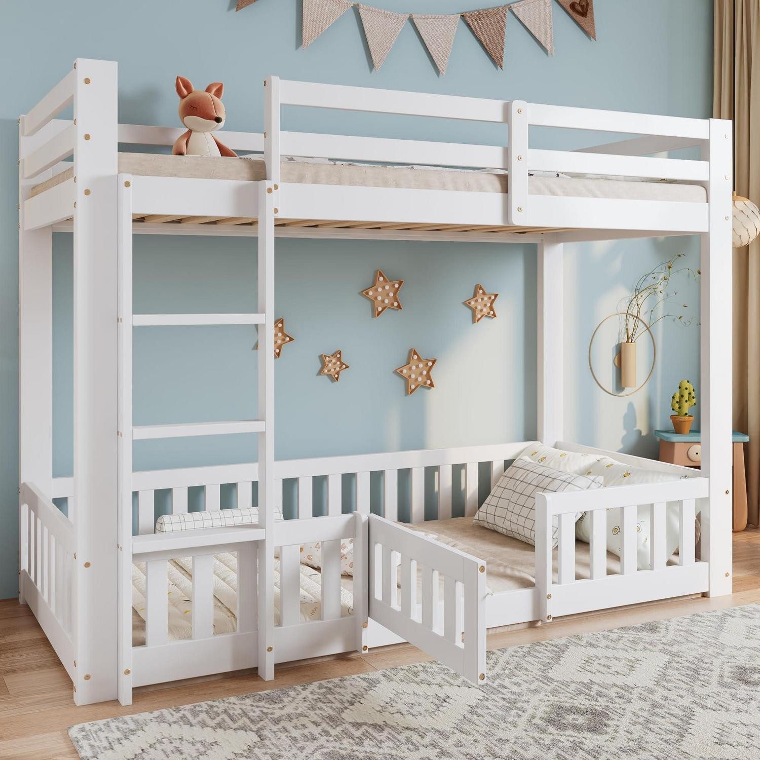 LuxusKollektion Spielbett Etagenbett 90x200 cm Massivholz