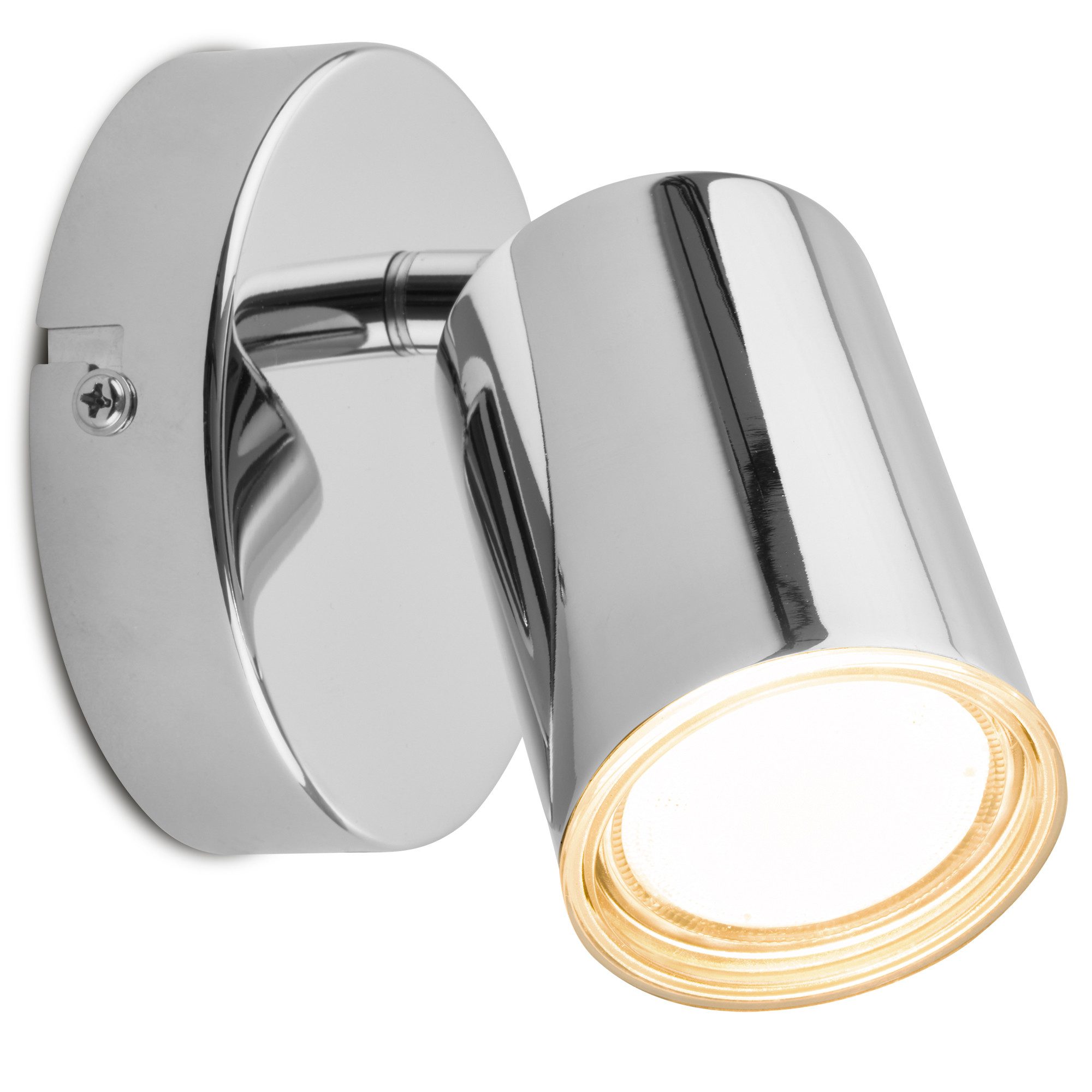 Briloner Leuchten LED Deckenspot Bad-Deckenlampe IP44 Badezimmer Wandspot, 1-flammig, ohne Leuchtmittel, Abhängig vom Leuchtmittel, Wohnzimmer, Schlafzimmer, Badezimmer, Büro