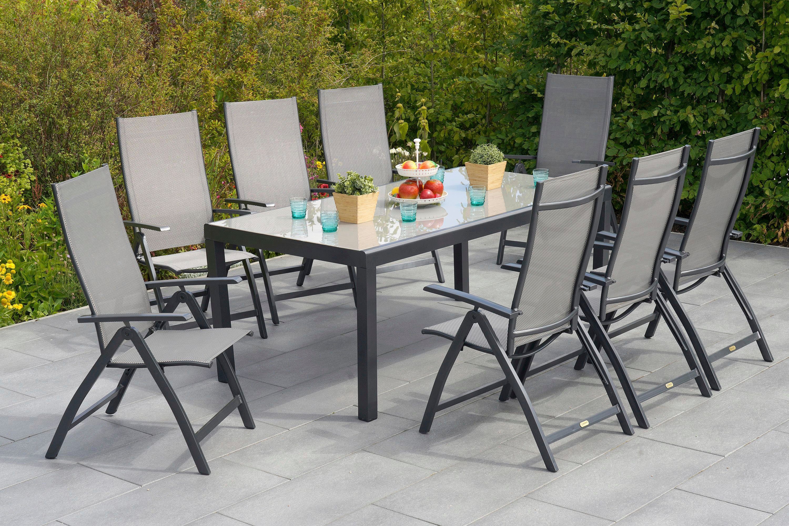 MERXX Garten-Essgruppe Vicenza, (9-tlg)