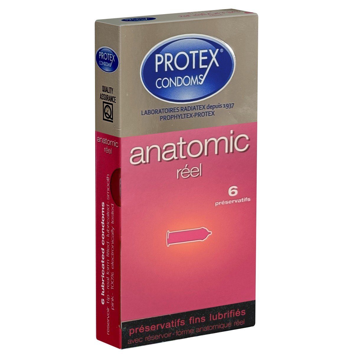 Protex Kondome ANATOMIC Réel Packung mit, 6 St., konturierte Kondome aus Frankreich