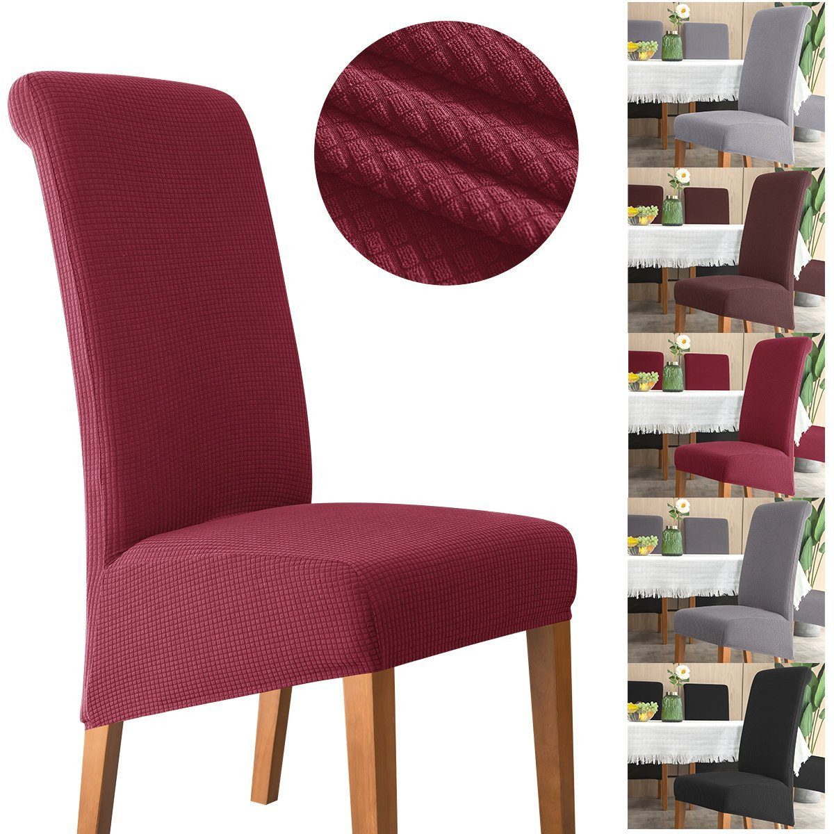 Simloveve Stuhlhusse Stretch Stuhlhussen, Universelle Passform Stuhlbezüge günstig online kaufen