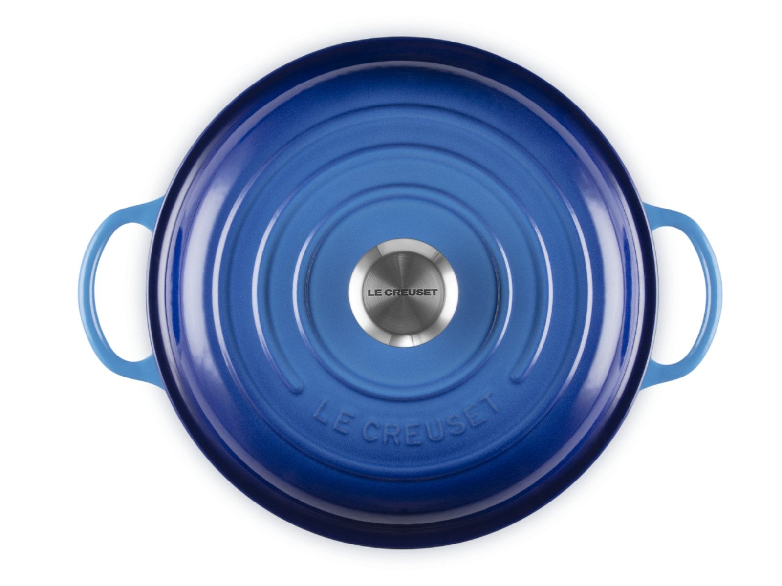 LE CREUSET Bräter Stew Pot Signature rund azure 22cm, Emailliertes Gusseisen