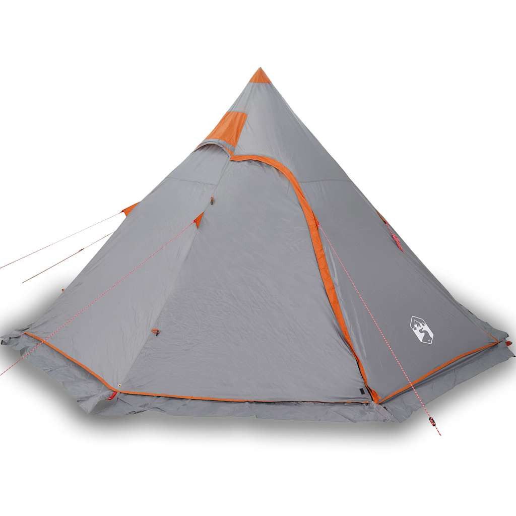 vidaXL Tipi-Zelt Tipi-Campingzelt 5 Personen Grau Wasserdicht, Personen: 5 (1 tlg)