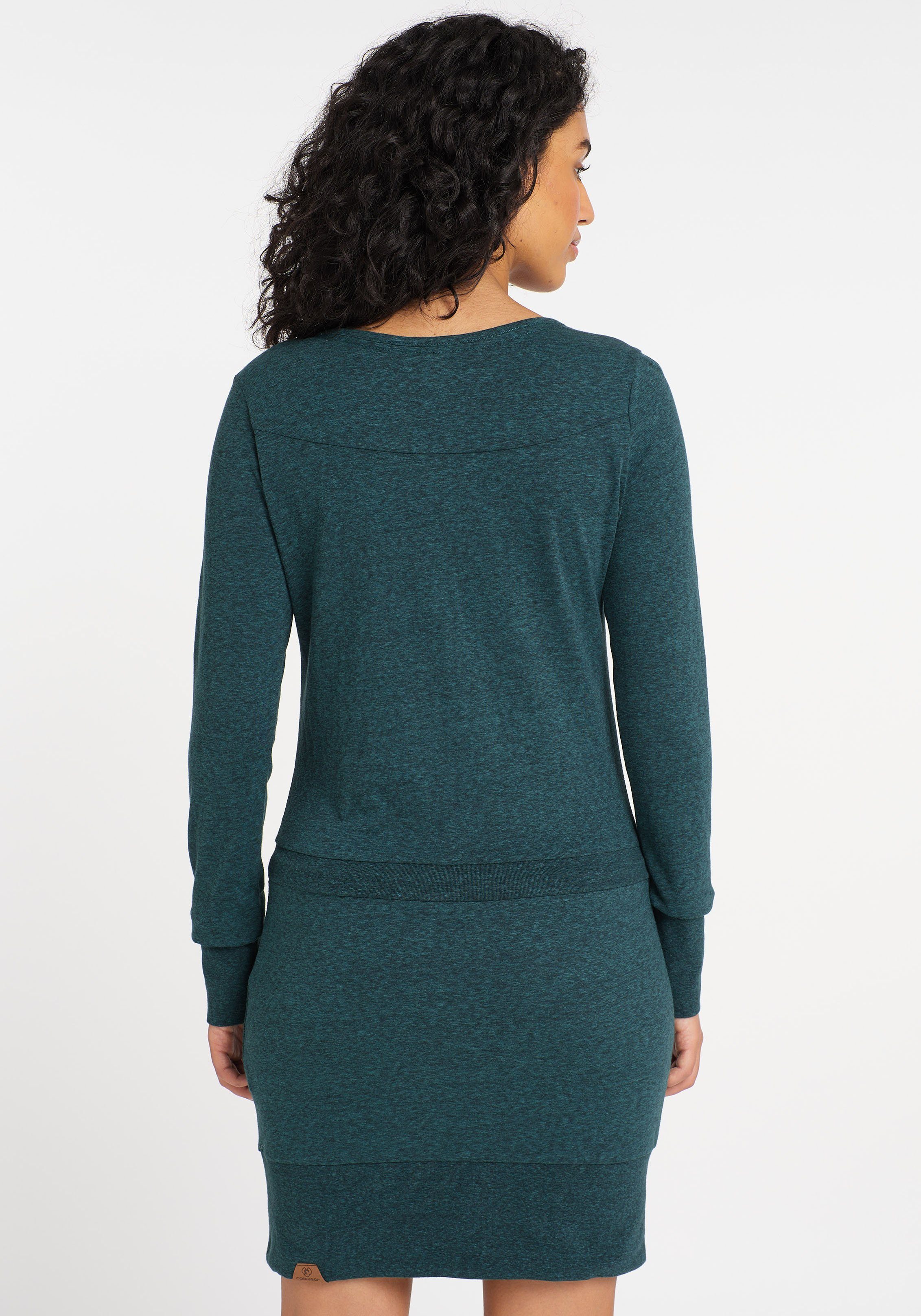 Ragwear Jerseykleid ALEXA mit Kordelzug und kontrastigen Zierperlen-Besatz