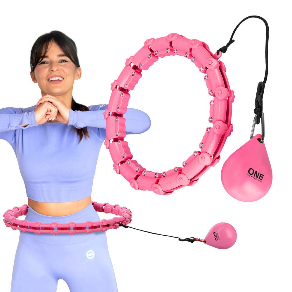 ONE FITNESS Hula-Hoop-Reifen Fitnessreifen Schwerkraftball (Spar-Set, 1-tlg., Sport), Effektives Core-Workout mit kugelgelagerter Bewegung