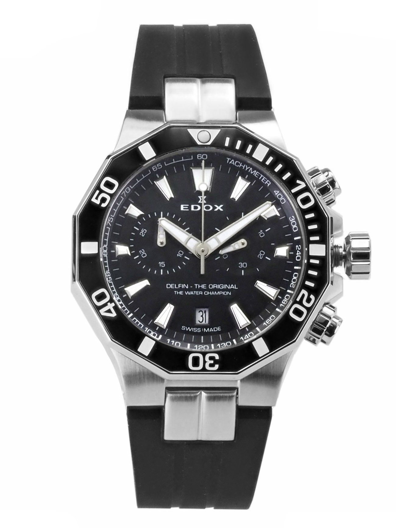 Edox Schweizer Uhr Herren Uhr Delfin Chronograph 10112 3NCA NIN Delfin