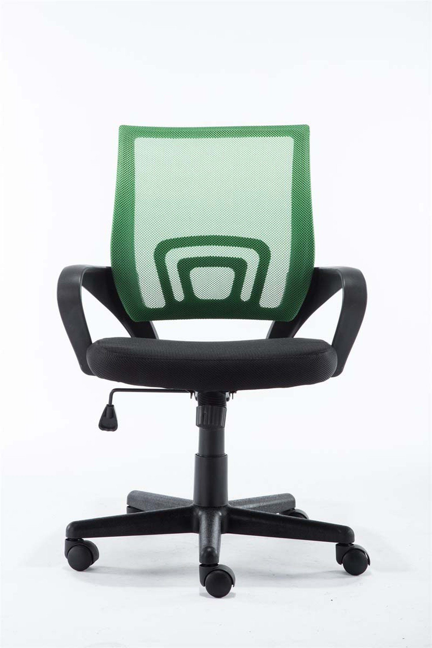 TPFLiving Bürostuhl Genf mit bequemer grün Drehstuhl, drehbar (Schreibtischstuhl, - XXL), Bürostuhl Chefsessel, Gestell: schwarz Microfaser und höhenverstellbar Kunststoff - 360° Rückenlehne Sitzfläche