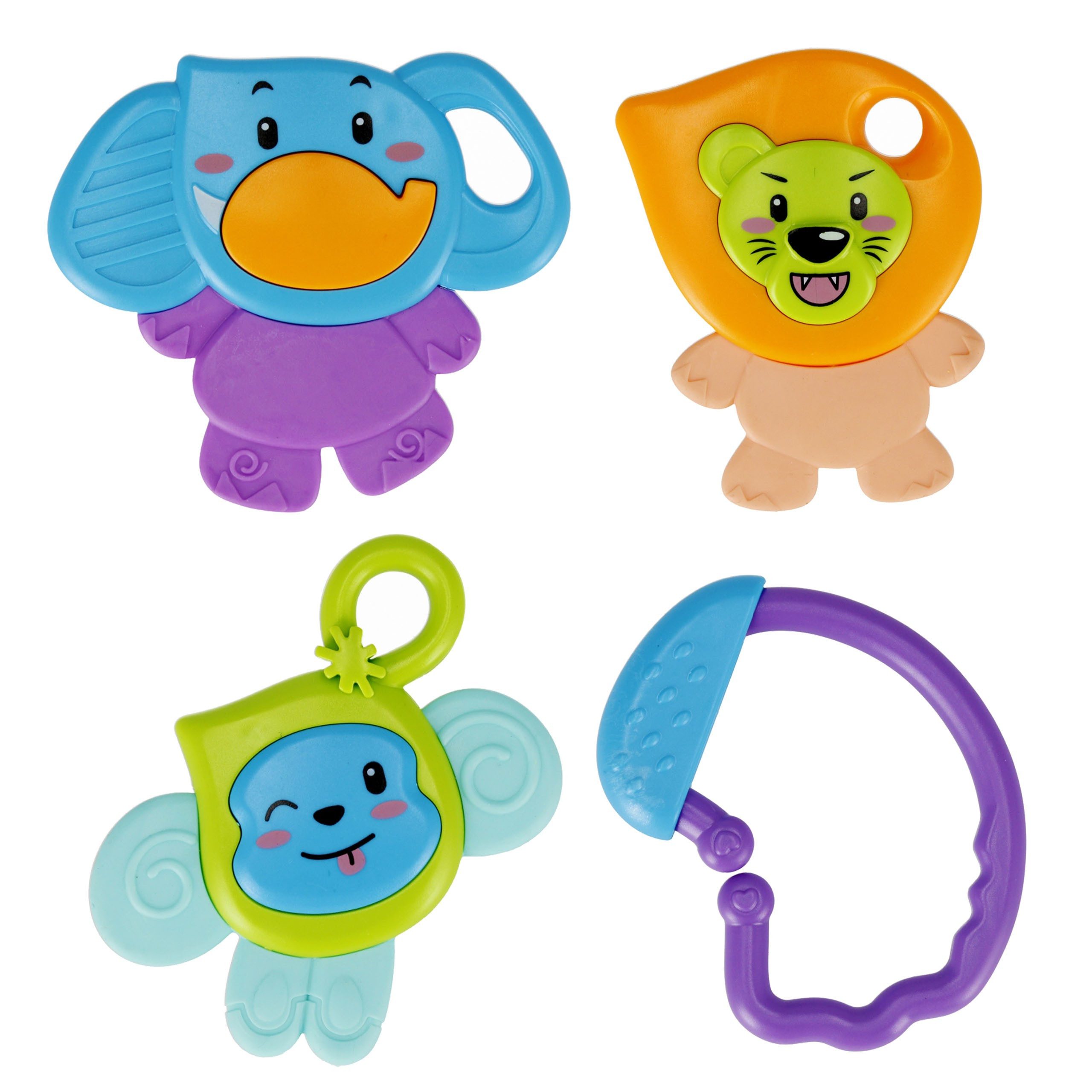 BAM BAM Rasselball Bam Bam 4-in-1 Safari-Rassel-Set 4m+