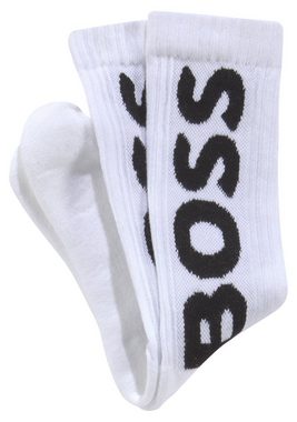 BOSS Freizeitsocken QS Rib Logo CC (Packung) mit Logoschriftzug