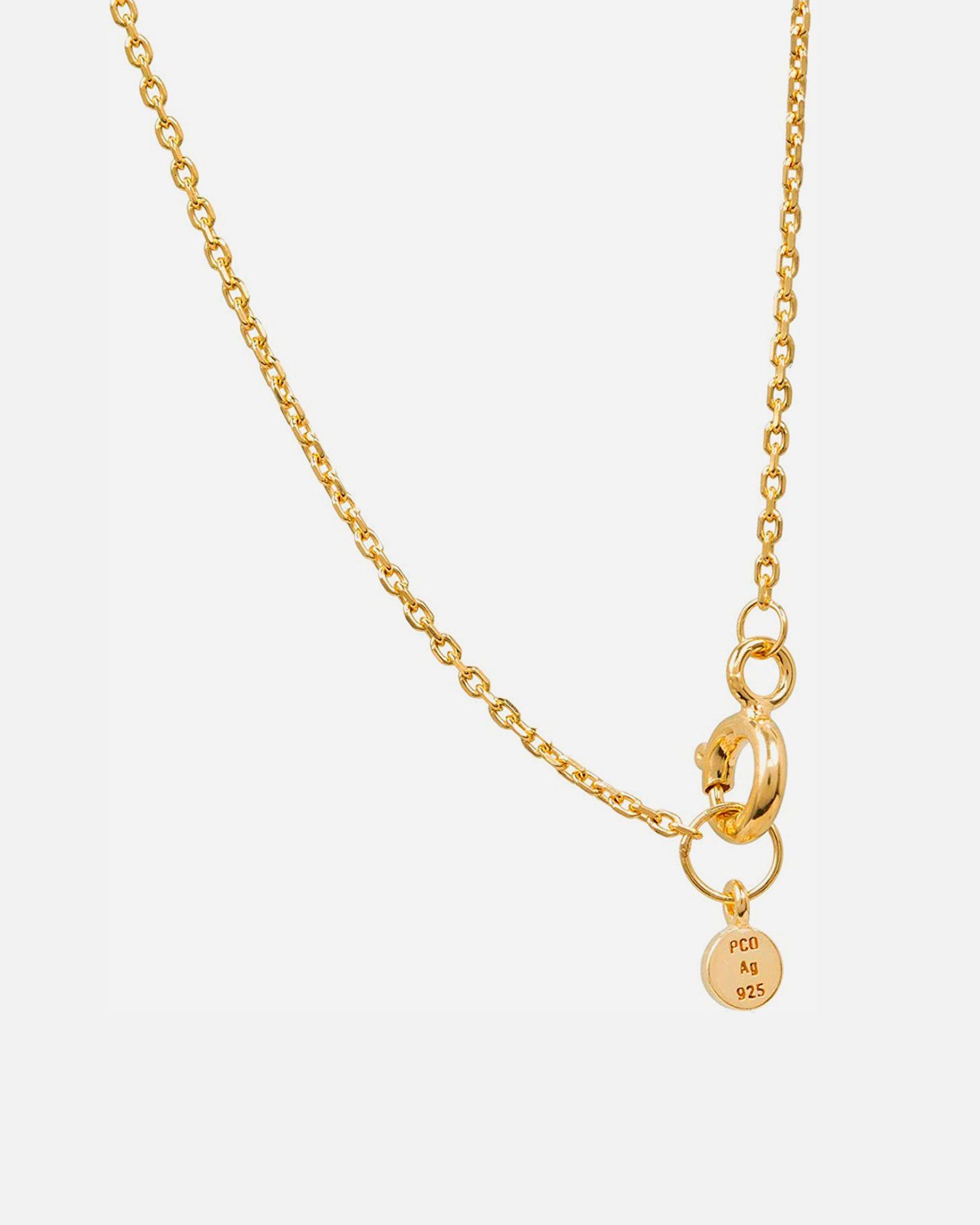 Pernille Corydon Kette mit Anhänger Note Halskette Damen 41 cm, Silber 925, 18 Karat vergoldet