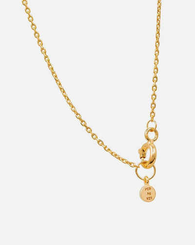 Pernille Corydon Kette mit Anhänger Note Halskette Damen 41 cm, Silber 925, 18 Karat vergoldet