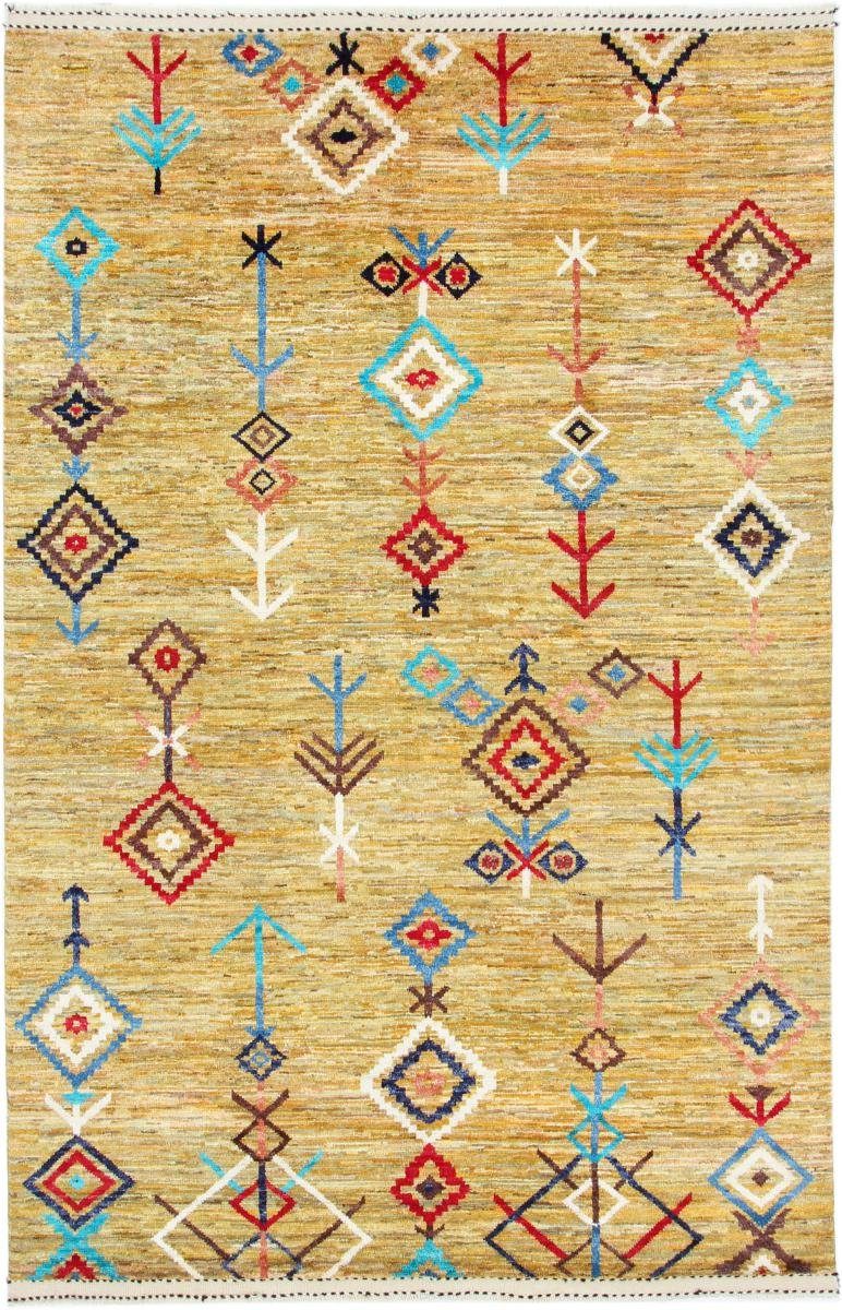 Orientteppich Berber Ghashghai 199x307 Handgeknüpfter Moderner Orientteppich, Nain Trading, rechteckig, Höhe: 10 mm