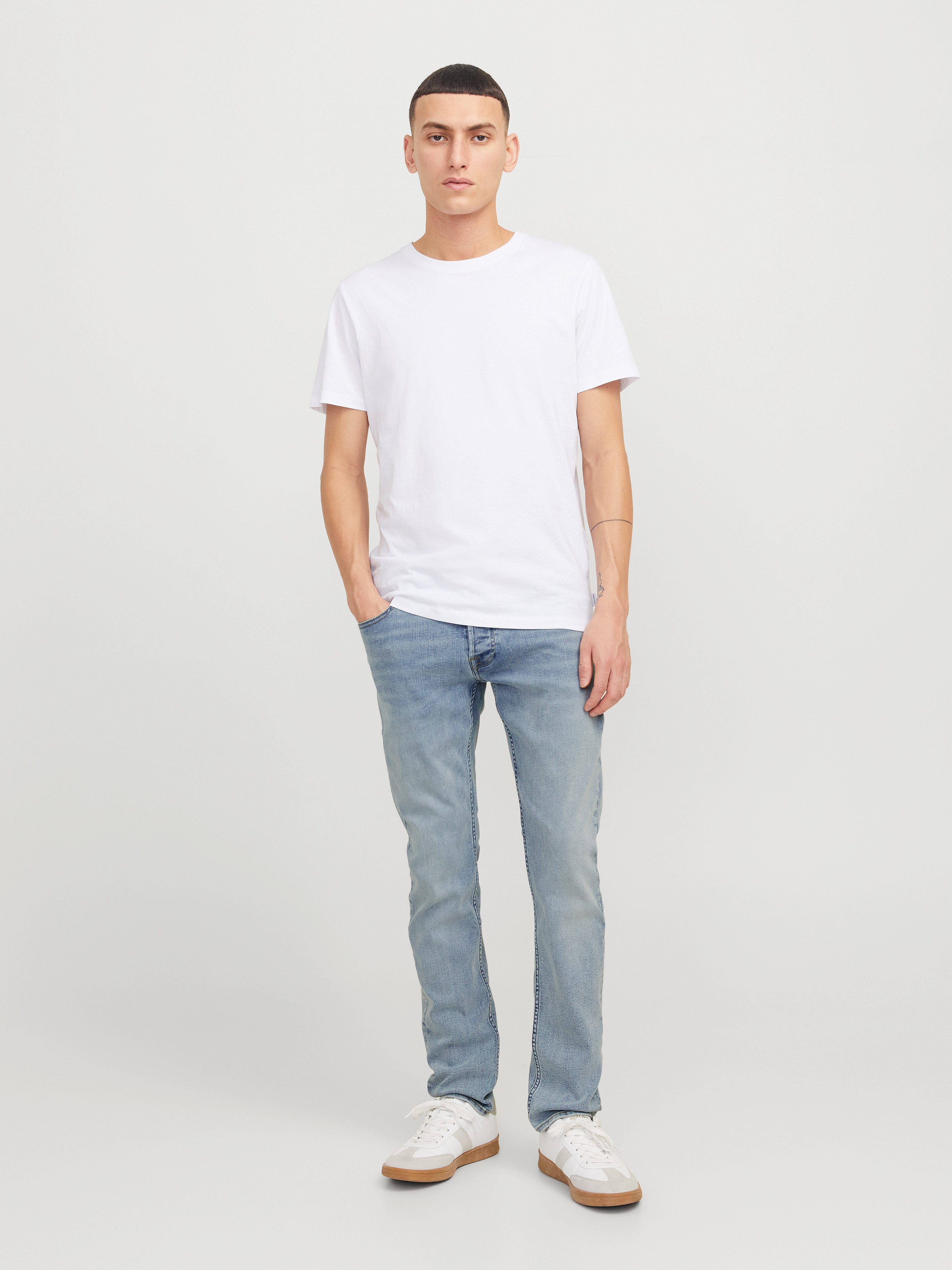 Jack & Jones Slim-fit-Jeans JJIGLENN Slim-Fit mit Stretch und praktischer 5-Pocket-Form Baumwollmischung, slim fit