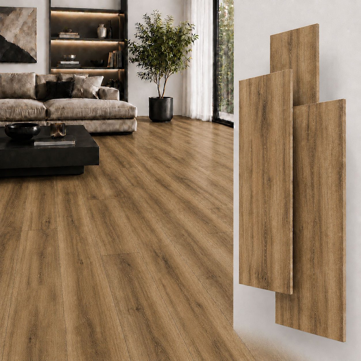 Berti Graf Designboden SPC Vinylboden 5 mm Klick wasserfest mit Trittschalldämmung, kleberfrei, pflegeleicht